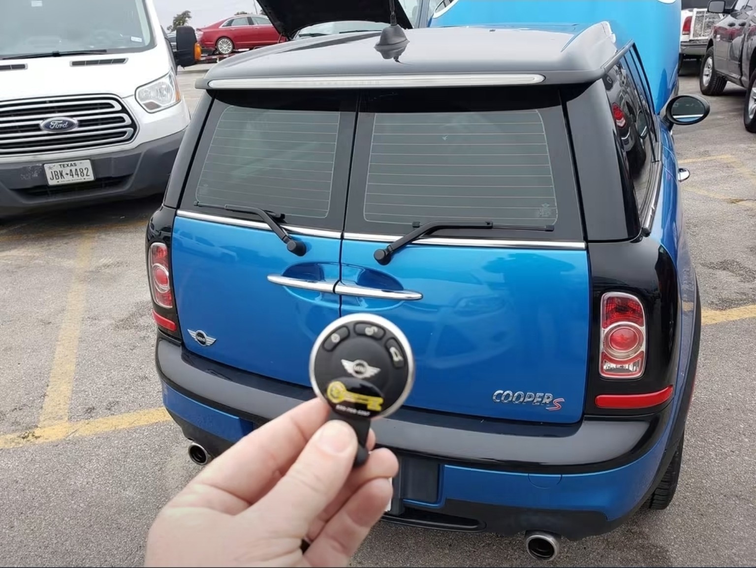 MINI Cooper S with a completed replacement key fob